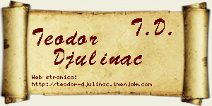 Teodor Đulinac vizit kartica